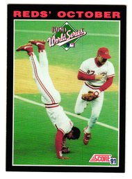 1991 Score Reds October '90 World Series Baseball Card