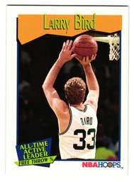 1991 NBA Hoops Larry Bird All-Time Free Throw Leader Basketball Card Celtics