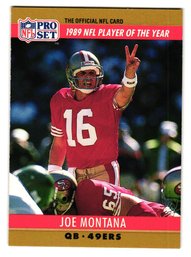 1990 Pro Set Joe Montana '89 Player Of The Year Football Card 49ers