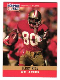 1990 Pro Set Jerry Rice Football Card 49ers