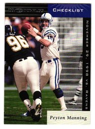 1999 Donruss Peyton Manning Checklist Football Card Colts