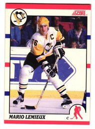 1990 Score Mario Lemieux French Version Hockey Card Penguins