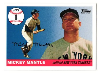 2006 Topps Mickey Mantle Home Run History #1 Baseball Card Yankees