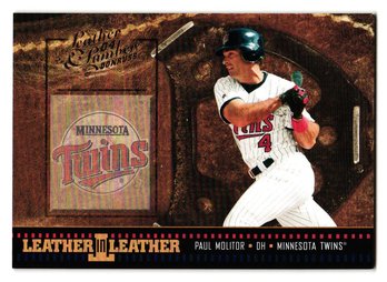 2004 Donruss Paul Molitor #'d /2499 Parallel Leather & Lumber Baseball Card Twins