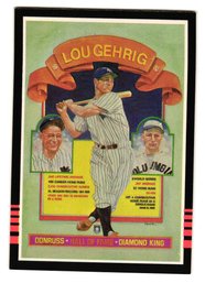 1985 Donruss Lou Gehrig Hall Of Fame Diamond King Baseball Card Yankees