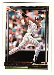1992 Topps Gold Parallel Bernie Williams Baseball Card Yankees