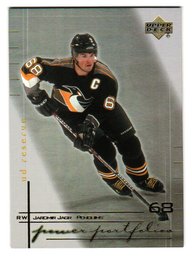 2001 Upper Deck Jaromir Jagr Power Portfolios Insert Hockey Card Penguins