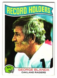 1975 Topps George Blanda Record Holders Football Card Raiders # 351