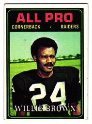 1974 Topps Willie Brown All-Pro Football Card Raiders
