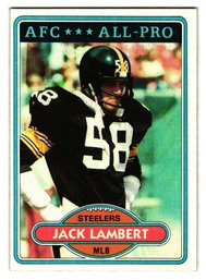 1980 Topps Jack Lambert All-Pro Football Card Steelers