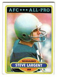 1980 Topps Steve Largent All-Pro Football Card Seahawks