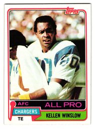 1981 Topps Kellen Winslow Rookie Football Card Chargers