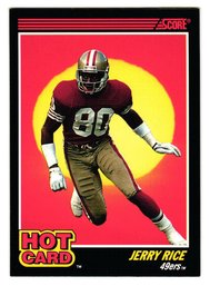 1990 Score Jerry Rice Hot Card Insert Football Card 49ers