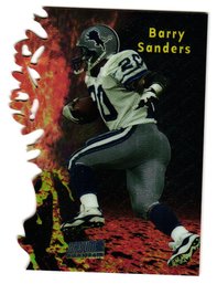 1997 Topps Stadium Club Triumvirate Barry Sanders Football Card Lions