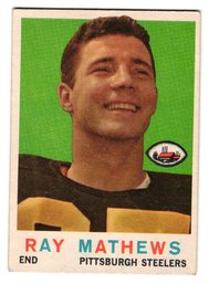 1959 Topps Ray Mathews Football Card Steelers