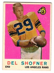 1959 Topps Del Shofner Football Card Rams