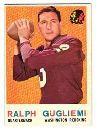 1959 Topps Ralph Gugliemi Football Card Redskins