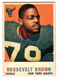 1959 Topps Roosevelt Brown Football Card Giants