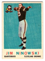1959 Topps Jim Ninowski Rookie Football Card Browns