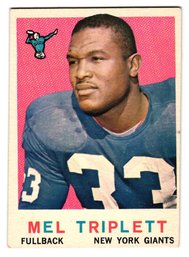 1959 Topps Mel Triplett Football Card Giants