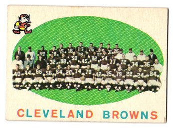 1959 Topps 2nd Series Checklist Cleveland Browns Team Football Card (Unmarked)