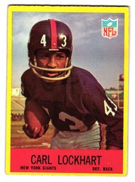 1967 Philadelphia Carl Lockhart Football Card Giants