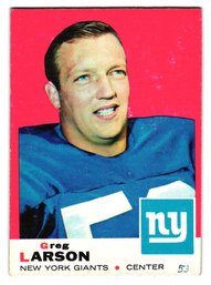 1969 Topps Greg Larson Football Card Giants
