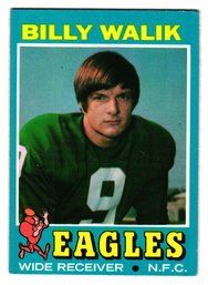 1971 Topps Billy Walik Rookie Football Card Eagles