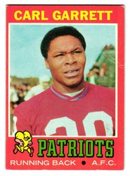 1971 Topps Carl Garrett Football Card Patriots