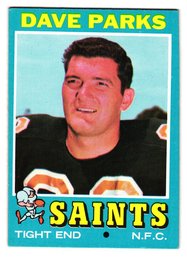 1971 Topps Dave Parks Football Card Saints