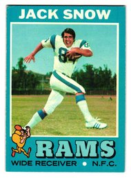 1971 Topps Jack Snow Football Card Rams