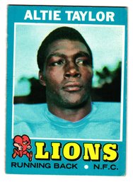 1971 Topps Altie Taylor Rookie Football Card Lions