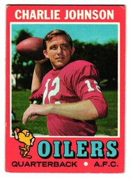 1971 Topps Charlie Johnson Football Card Oilers