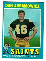1971 Topps Dan Abramowicz Football Card Saints