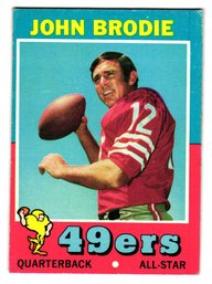 1971 Topps John Brodie All-Star Football Card 49ers