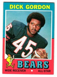 1971 Topps Dick Gordon All-Star Football Card Bears