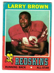 1971 Topps Larry Brown All-Star Football Card Redskins