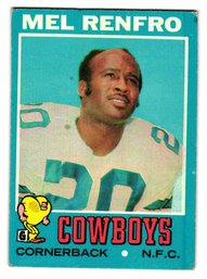 1971 Topps Mel Renfro Football Card Cowboys