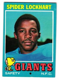 1971 Topps Spider Lockhart Football Card Giants