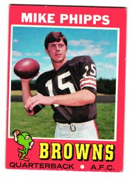 1971 Topps Mike Phipps Rookie Football Card Browns
