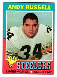 1971 Topps Andy Russell All-Star Football Card Steelers