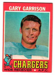 1971 Topps Gary Garrison Football Card Chargers