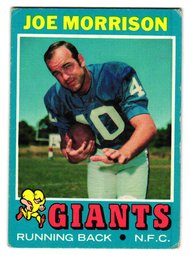 1971 Topps Joe Morrison Football Card Giants