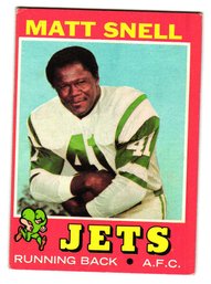 1971 Topps Matt Snell Football Card Jets