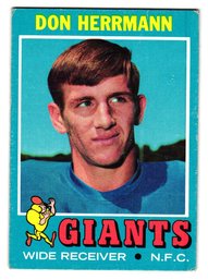 1971 Topps Don Herrman Football Card Giants