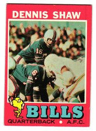 1971 Topps Dennis Shaw Rookie Football Card Bills