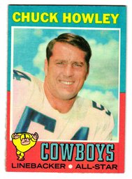 1971 Topps Chuck Howley All-Star Football Card Cowboys