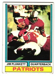 1974 Topps Jim Plunkett Football Card Patriots