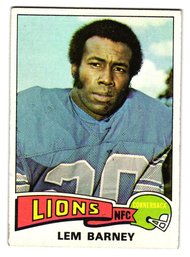 1975 Topps Lem Barney Football Card Lions