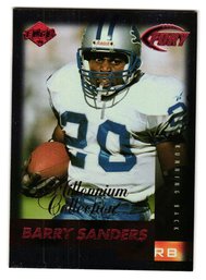 1999 Collector's Edge Fury Red Barry Sanders Millenium Collection Football Card Lions